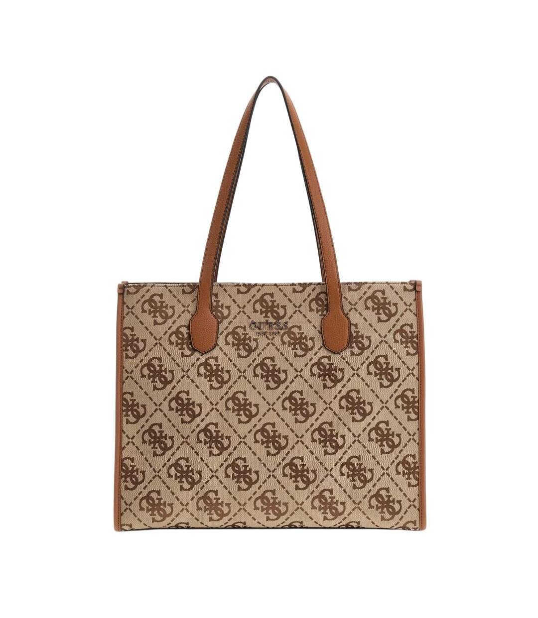 Sac à main marron femme guess silvana-1