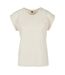 Womens/ladies Extended Shoulder T-shirt Sand Build Your Brand-1