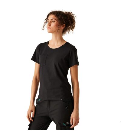 Womens/ladies Ada Cotton Stretch T-shirt Black Regatta Professional