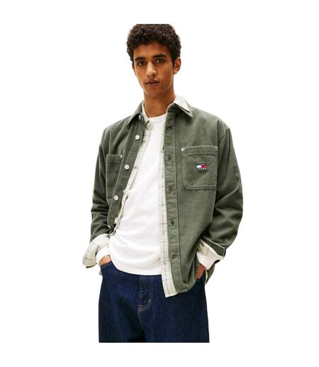 Mens Corduroy Overshirt Pewter Tommy Jeans