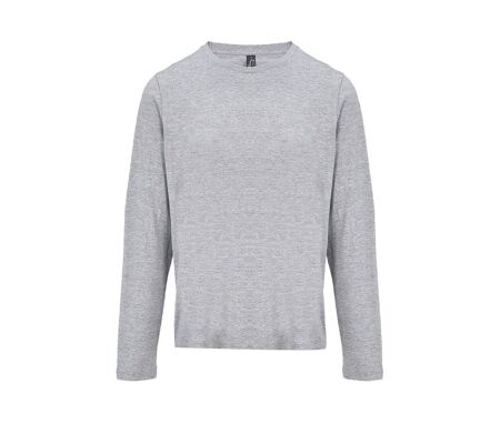 T-shirt manches longues FEMME - 04443 - gris chiné