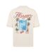 T-shirt Motif/style Imprimé Graphique Piscina Homme Beige Homies Marbella-3