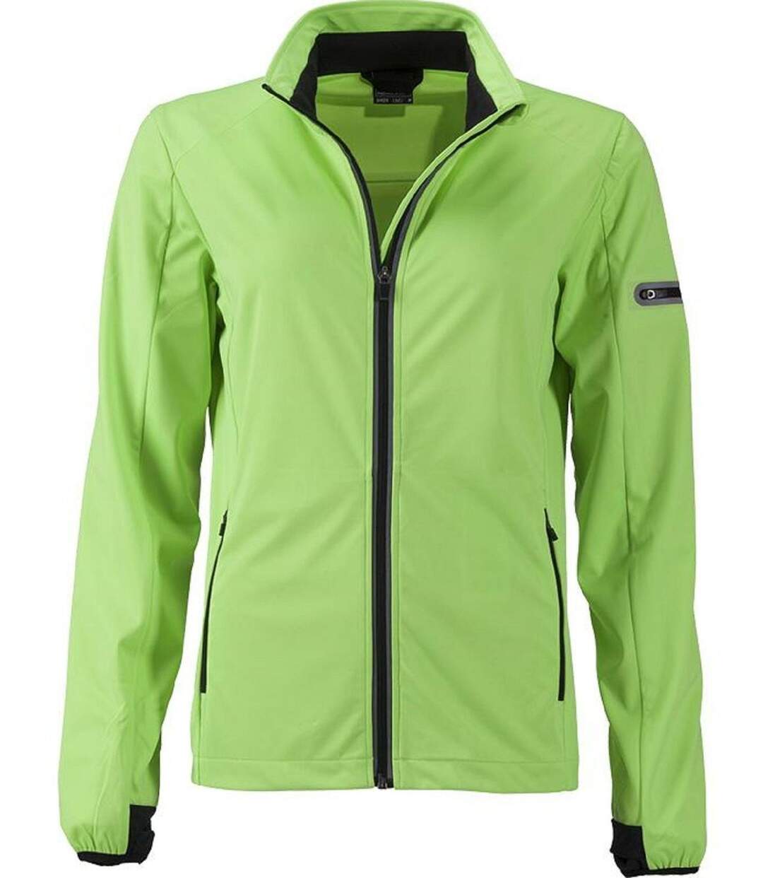 Veste softshell sport - Femme - JN1125 - vert vif et noir