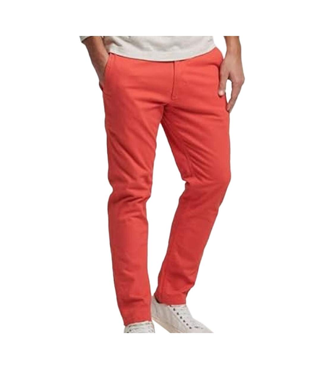 Pantalon Chino Rouge Homme Superdry Officers - 34-1