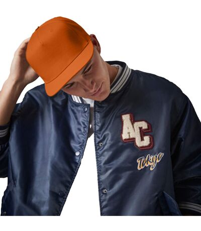 Beechfield Unisex 5 Panel Retro Rapper Cap (Orange) - UTRW256
