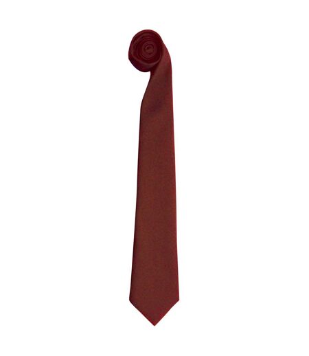 Premier Tie - Men Plain Work Tie (Pack of 2) (Burgundy) (One Size)