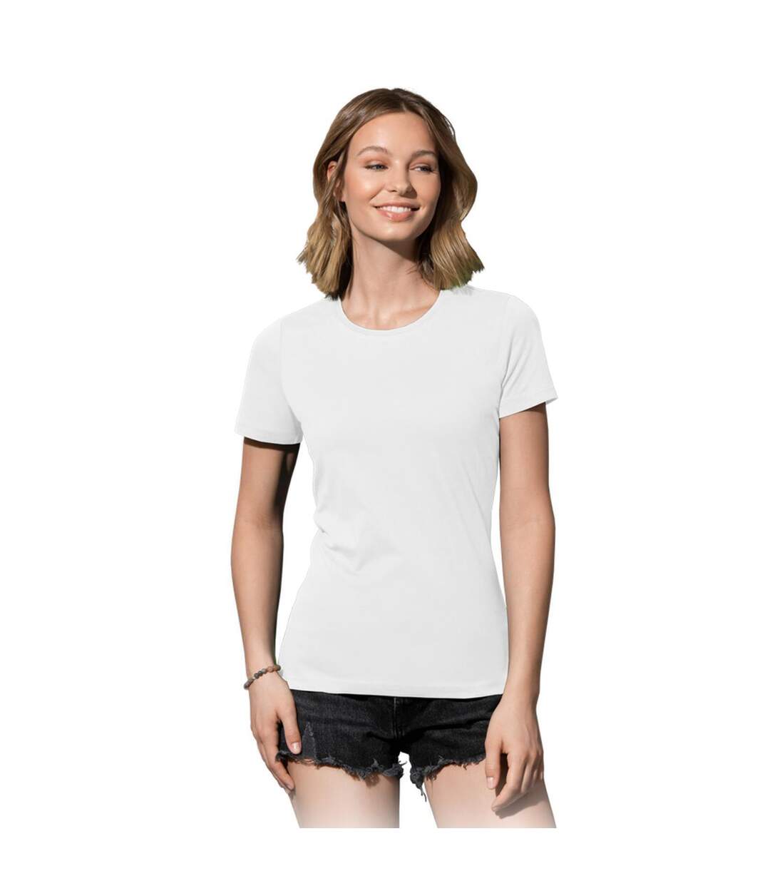 T-shirt femmes blanc Stedman-2