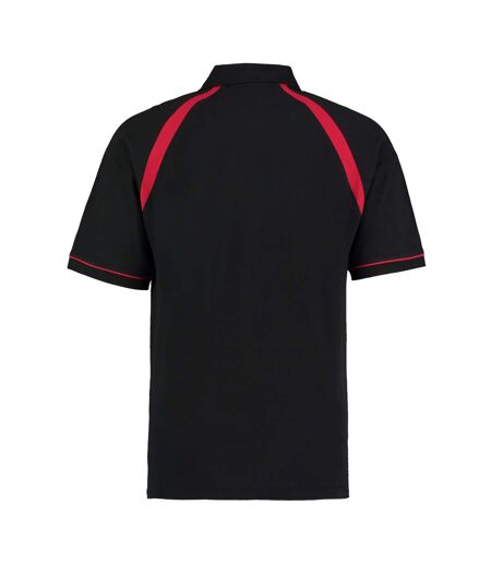 Kustom Kit Mens Oak Hill Piqué Polo Shirt (Black/Bright Red) - UTPC6333
