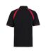 Kustom Kit Mens Oak Hill Piqué Polo Shirt (Black/Bright Red)