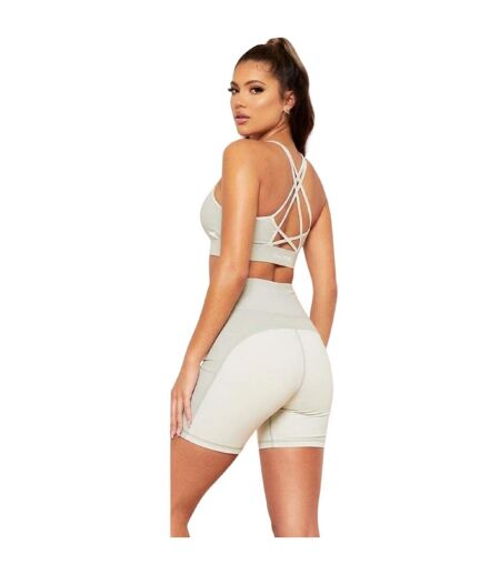 Brassière De Sport Motif/style Blocs De Couleurs Femme Vert Missy Empire