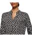 Womens/ladies Banora17 Blouse Black White Hugo Boss-4