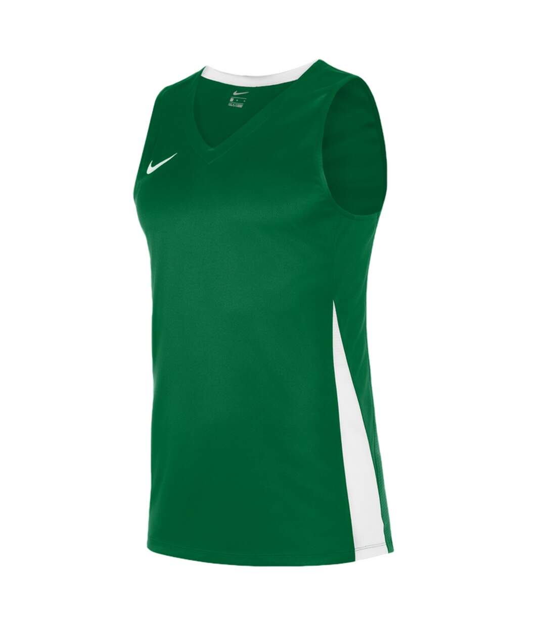 Mens Team V Neck Basketball Jersey Pine Green White Nike-3