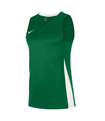 Mens Team V Neck Basketball Jersey Pine Green White Nike