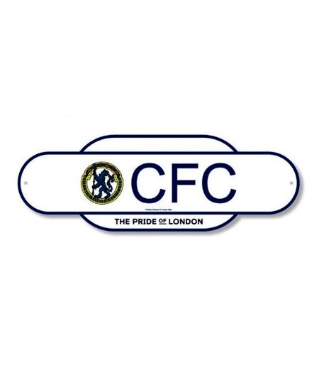 Chelsea FC - Plaque de porte RETRO YEARS (Blanc / Bleu) (Taille unique) - UTSG22476