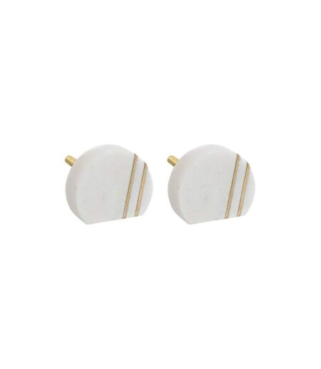 Lot de 2 Boutons de Meuble Maeva 4cm Blanc