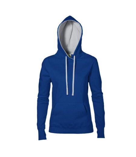 Sweatshirt À Capuche Femme Bleu Roi Gris Clair SG