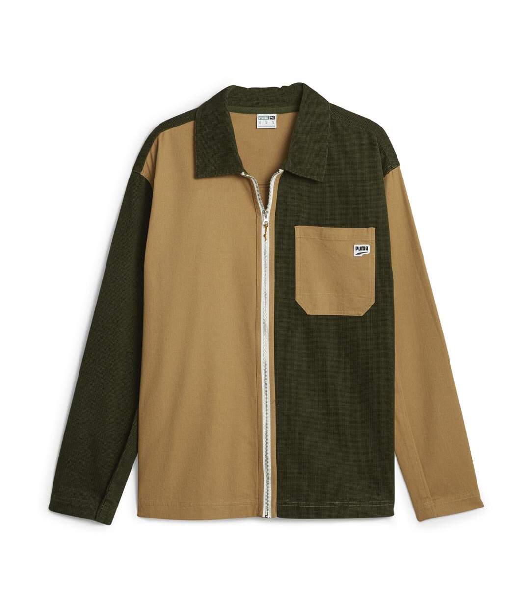 Veste marron/kaki homme puma downtown corduroy - m-1