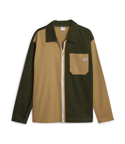 Veste marron/kaki homme puma downtown corduroy - m