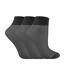 3 Pack Ladies Sheer 15 Denier Nylon Ankle High Pop Socks-1