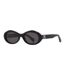 Lunettes De Soleil Motif/style Ovale Edison Femme Taille Unique-taille Unique Noir Noir Off White-1