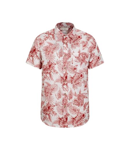 Mountain Warehouse Mens Tropical Leaves Shirt (Rust/White) - UTMW2928