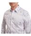 Mens Floral Stripe Long-sleeved Shirt Light Blue Ted Baker-4