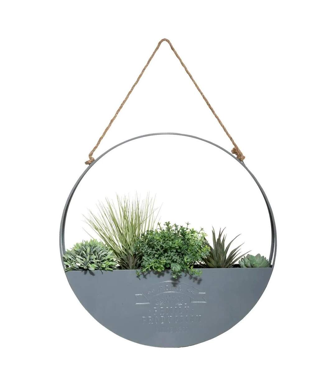 Décoration Murale à Suspendre Plante 44cm Gris-2