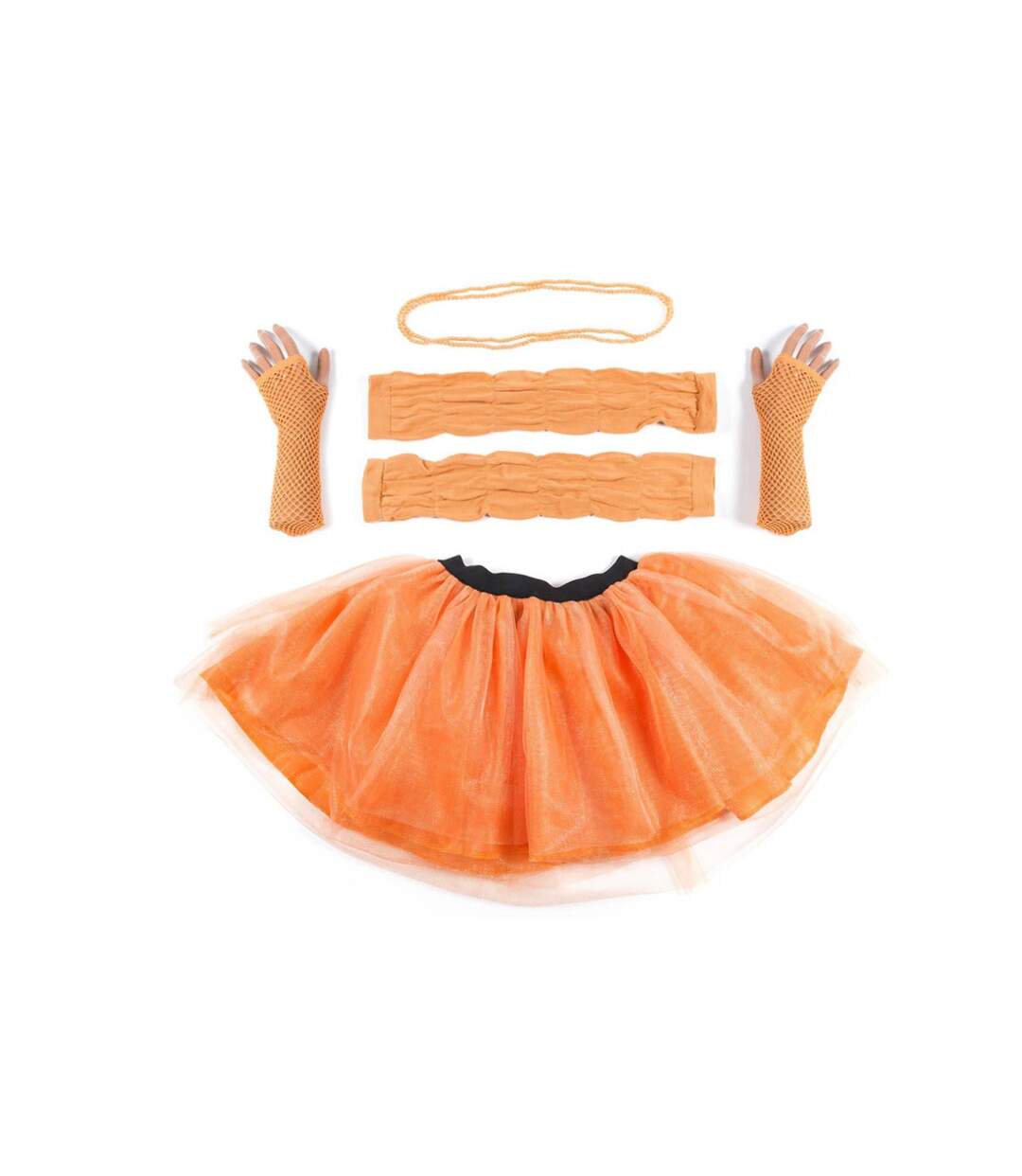 Womens/ladies tutu skirt set one size orange Smiffys-2
