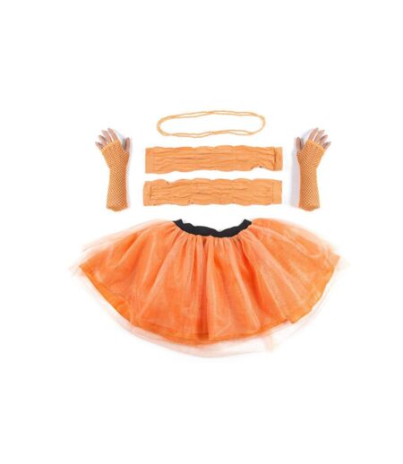 Womens/ladies tutu skirt set one size orange Smiffys