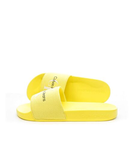 Claquettes Jaune Femme Calvin Klein Jeans Slide Monogram - 37