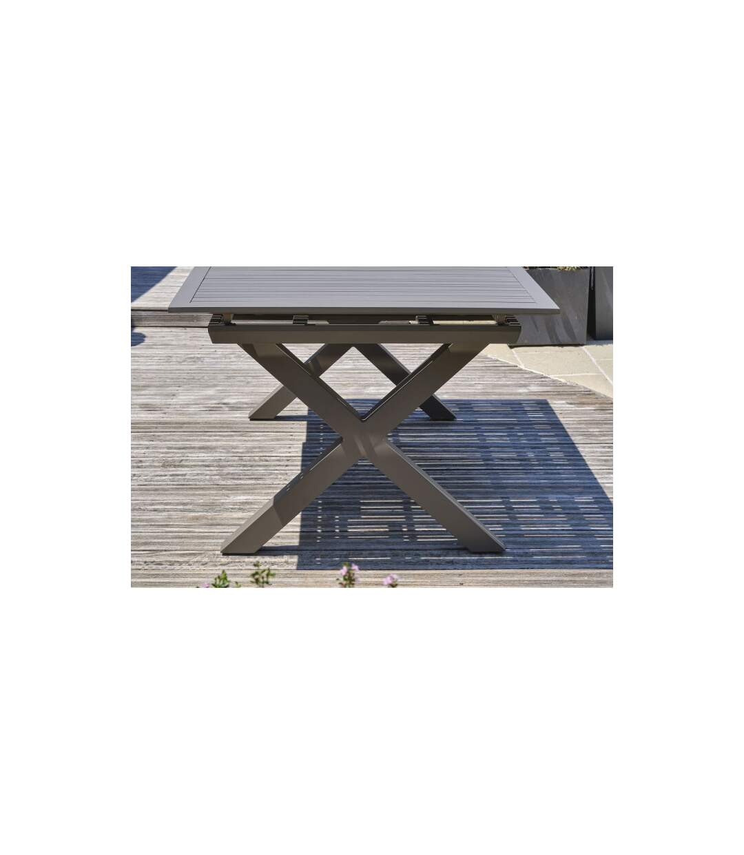 Table de Jardin Extensible Floride 180-240cm Quartz-2