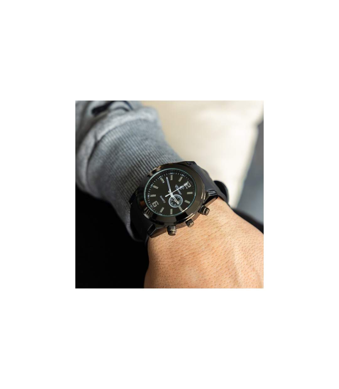 Montre Originale Homme Silicone Noir CHTIME-2