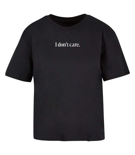 T-shirt Don't Care Femme Noir Miss Tee