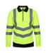 Unisex Adult High-vis Long-sleeved Polo Shirt Yellow Navy Regatta Professional-1