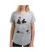 T-Shirt gris femme disney mickey & minnie hearts-1