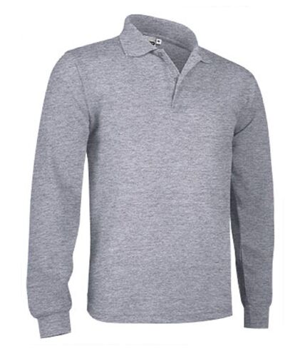 Polo manches longues - Homme - réf PREDATOR - gris chiné