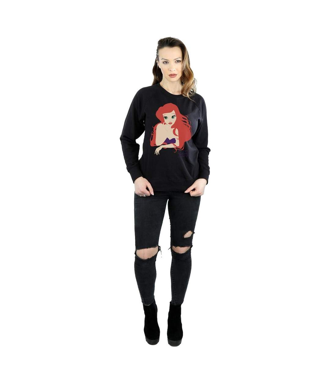 Disney Princess - Sweat ARIEL SILHOUETTE - Femme (Noir) - UTBI10063-4