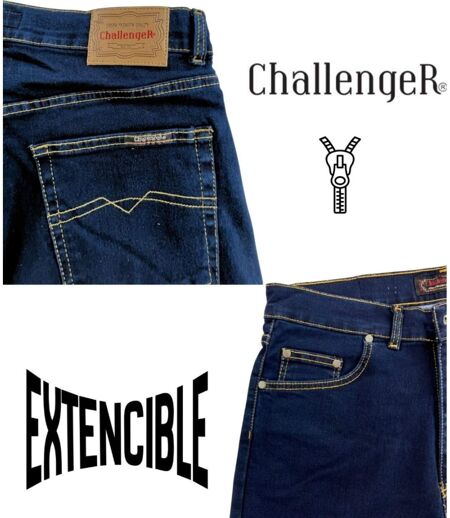 CHALLENGER M759 — Jean 5 poches bleu denim ring stone : le style délavé et extensible
