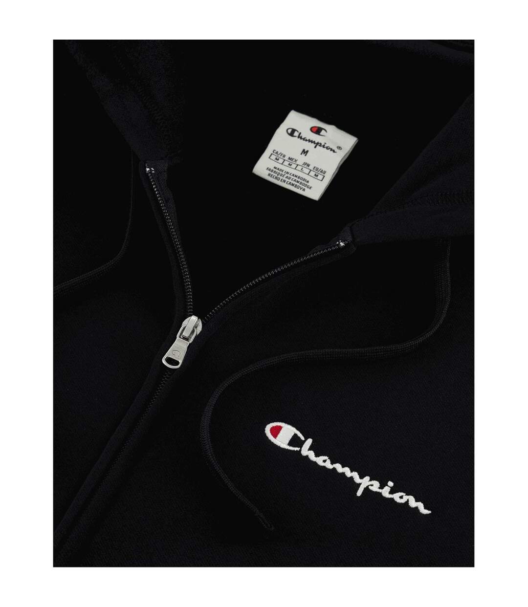 Veste À Capuche Motif/style Logo Sur Poitrine Homme Noir Champion-4