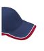 Teamwear Competition Cap French Navy Bright Royal Blue White Beechfield-4