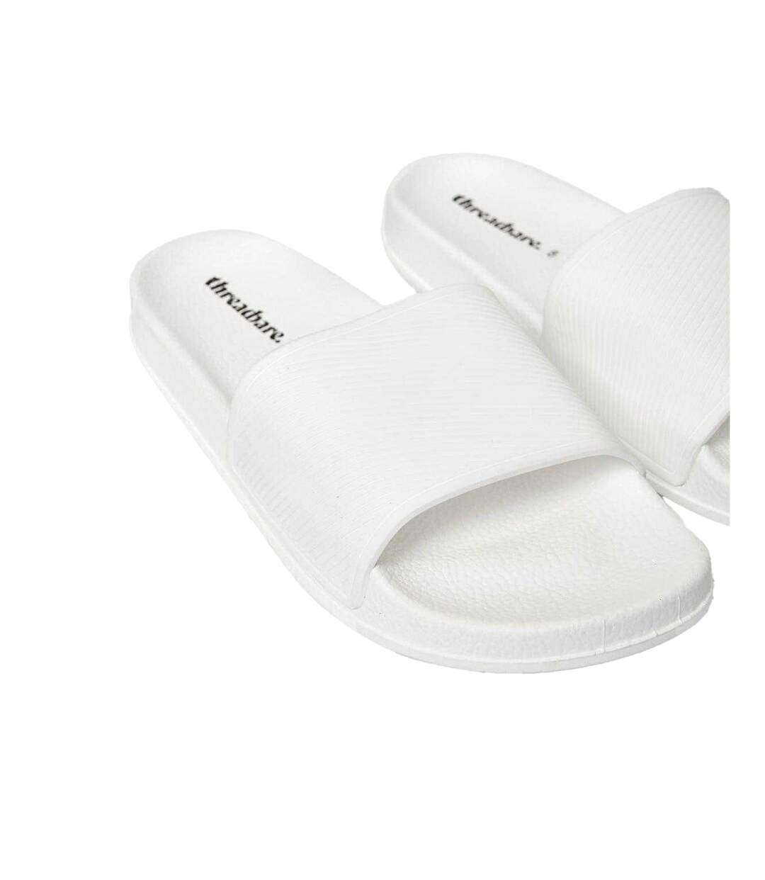 Mens Arlo Slides White Threadbare-4