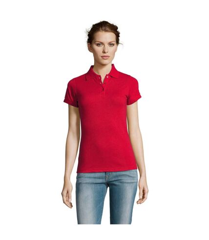 SOLs Womens/Ladies Prime Pique Polo Shirt (Red) - UTPC494