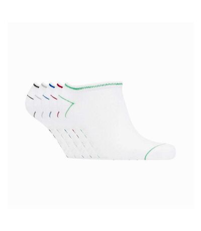 Dunlop Mens Tredgegar Trainer Socks (Pack of 5) (White)