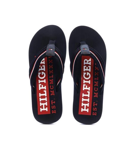 Tongs noires homme tommy hilfiger corporate - 40