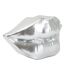 Vase Déco en Résine Mouth 23cm Argent-2