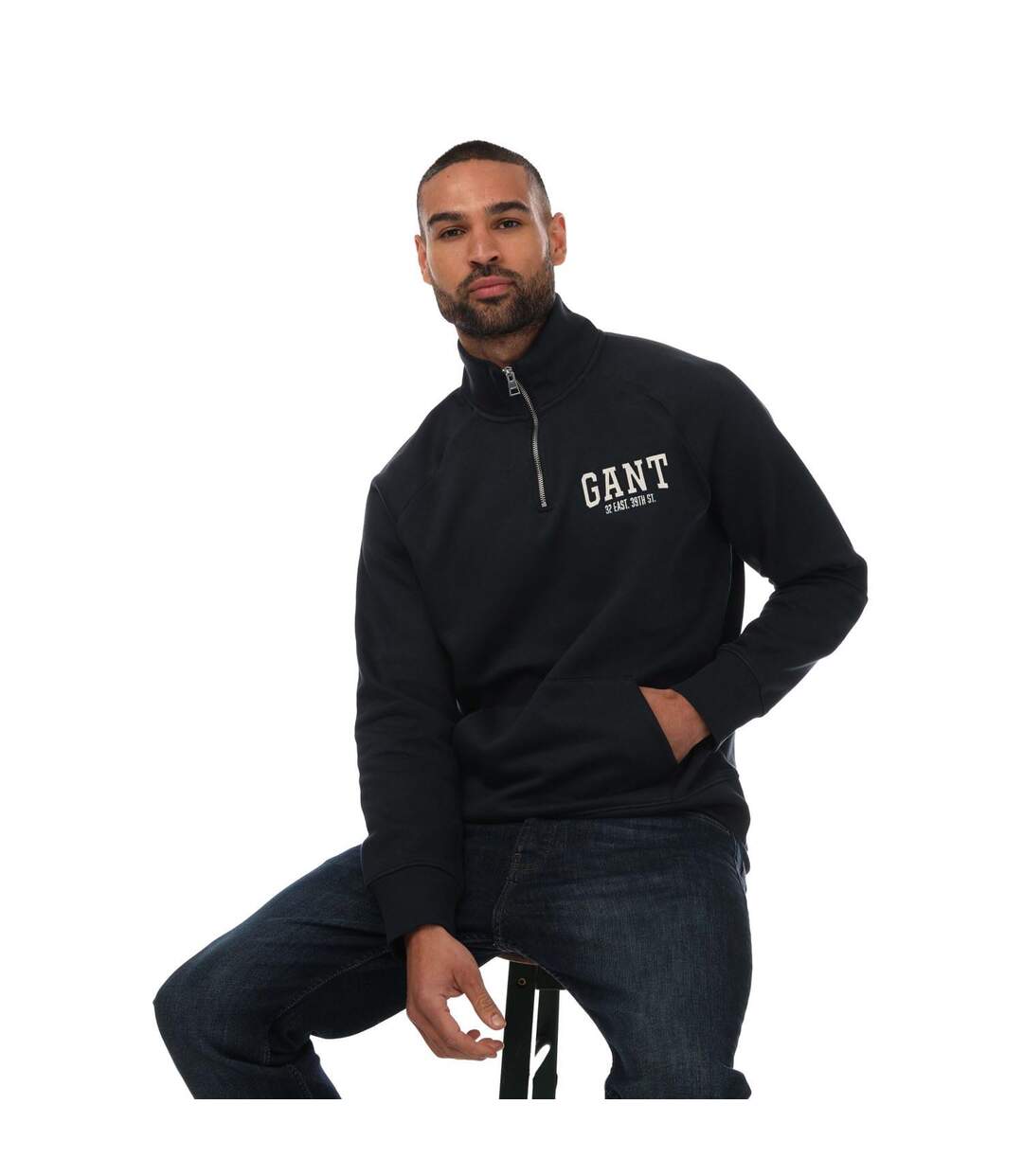 Sweat arch homme bleu Gant-4