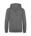 Sweatshirt à capuche et fermeture zippée homme gris foncé/noir Awdis