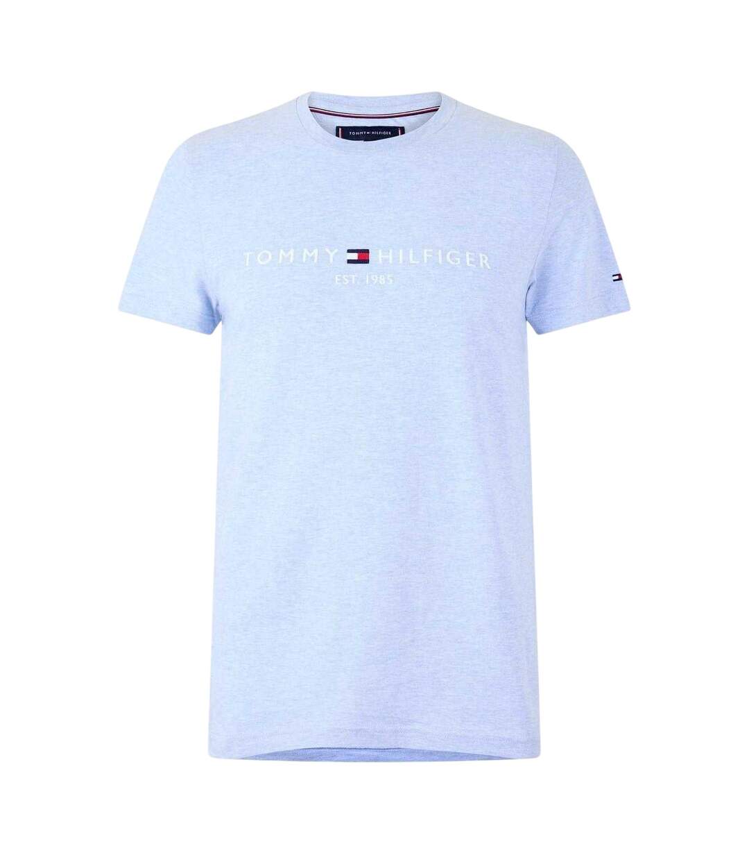 T-shirt Motif/style Logo Sur Poitrine Femme Bleu Chiné Tommy Hilfiger-1