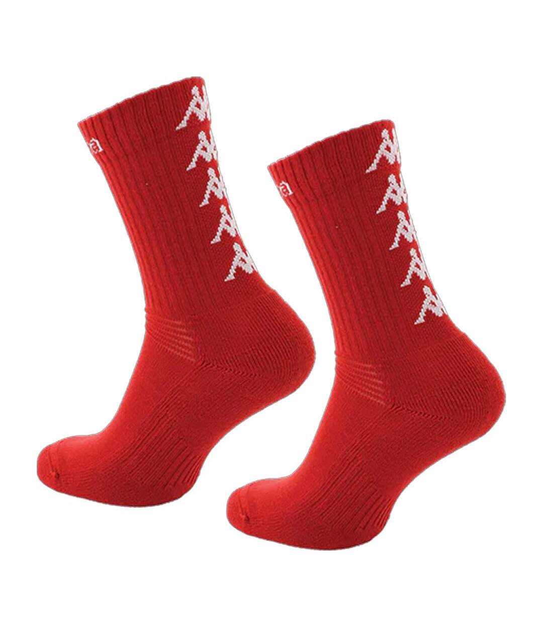Chaussettes de sport rouge/blanc kappa eleno-1