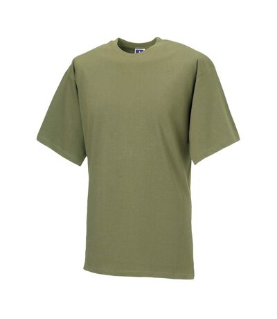 T-shirt à manches courtes homme olive Russell